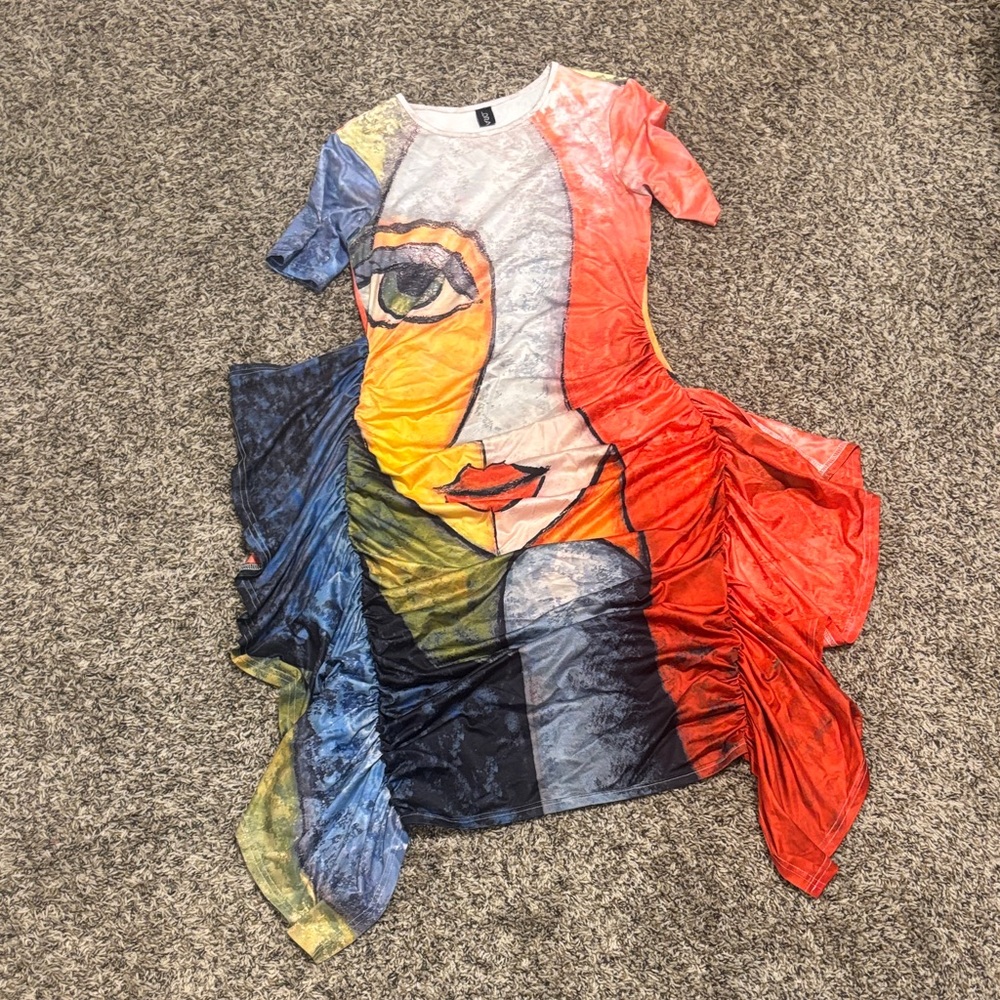 H&M Multicolor Abstract Art Dress